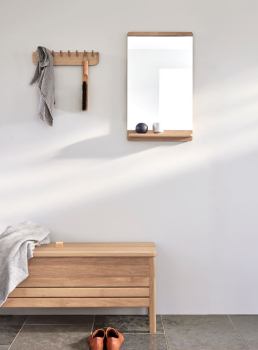 Preview: Form & Refine Garderobenleiste Eiche weiss 40cm